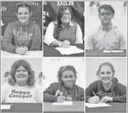 ?? Contribute­d ?? Top row, from left: Sadie Alldredge, Daniela Bartolo-lucas and Collin Cantrell. Bottom row, from left: Desire Devore, Jyshughn Turner and Alivia Warren.