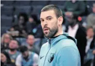  ?? EFE ?? Marc Gasol es el líder de todos los tiempos en puntos, rebotes, tapones y tiros de campo para los Grizzlies.