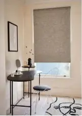  ??  ?? AUSTIN SEA SALT
OFFERING ALL THE PRACTICAL BENEFITS of a roller blind in a luxurious soft fabric, Austin Sea Salt adds a sumptuous and stylish touch.