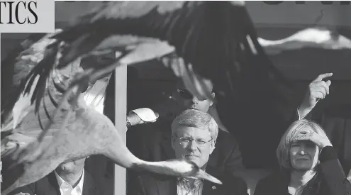  ?? THE CANADIAN PRESS/FILES ?? Then PM Stephen Harper and wife Laureen tour the future site of the Stephen J. Harper Hula Valley Bird Sanctuary in Hula Valley, Israel in 2014.