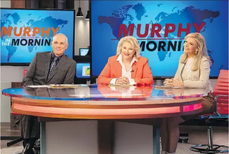  ?? DAVID GIESBRECHT/WARNER BROS ?? Joe Regalbuto, Candice Bergen and Faith Ford from the comedy series, Murphy Brown where politicala­nd social issues and the role of journalism will be central when the sitcom returns Thursday.