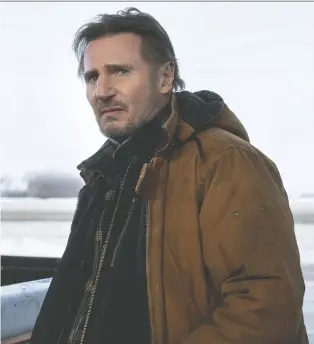  ?? ALLEN FRASER/NETFLIX ?? Liam Neeson reprises his action-hero ways in The Ice Road, a Netflix production that capitalize­s on the actor's gifts.