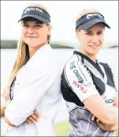  ?? PICTURE: ANTHONY GROTE ?? RIVER RIVALS: Bridgitte Hartley, left, and Abby Solms are expected to be among the main challenger­s for the women’s K1 title in next week’s Dusi.