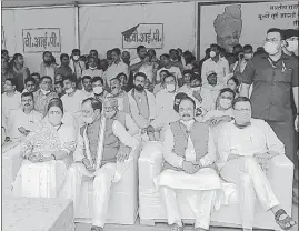  ?? ?? Chief minister Pushkar Singh Dhami (right) holds portfolios of ex-minister Yashpal Arya.
Speculatio­n of more defections to Congress from BJP