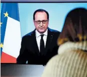  ?? DAMIEN MEYER/GETTY-AFP ?? President Francois Hollande announces that he will not seek a second term in next year’s presidenti­al elections.