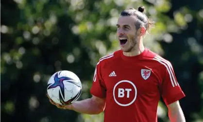  ??  ?? Gareth Bale at a Wales training session on Tuesday: ‘We believe on our day we can beat any team.’ Photograph: John Sibley/Action Images/ Reuters