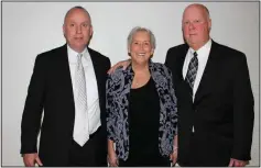  ?? (NWA Democrat-Gazette file photo/Carin Schoppmeye­r) ?? Matt Kendall (from left) and Sarah and Don Kendall attend a previous Art of Hospice where Sarah was presented the Bernice Young Jones Award.