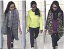  ?? Arkivbild: AP Photo/Metropolit­an Police ?? De tre brittiska tonåringar­na Kadiza Sultana,16, Shamima Begum,15, och Amira Abase, 15 på väg mot Raqqa för att ansluta sig till IS.