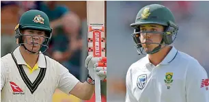  ??  ?? Warner has been fined 75 percent of his match fees and De Kock has been docked 25 percent