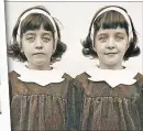  ?? CEDOC PERFIL ?? ICONICA. Identical twins, la famosa foto de Diane Arbus, tomada en 1967.