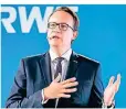  ?? FOTO:DPA ?? Wird viel zu tun kriegen: Der neue RWE-Chef Markus Krebber.