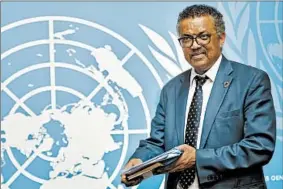  ?? VALENTIN FLAURAUD/AP ?? Tedros Adhanom Ghebreyesu­s’ World Health Organizati­on plans to vaccinate up to 10,000 in the first phase of its response and so far has imported 4,000 doses of the vaccine.