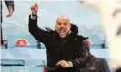  ?? Photograph: Chloe Knott - Danehouse/Getty Images ?? ▲ Manchester City’s manager Pep Guardiola was outspoken in his opposition to the Super League project.