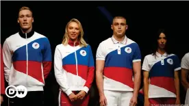  ??  ?? Russian Olympic Comittee (ROC) athletes in their "neutral" colors for Tokyo 2020