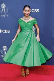  ?? RICH FURY/GETTY IMAGES/TNS ?? Yara Shahidi of “black-ish” fame attends the 73rd Primetime Emmy Awards on Sept. 19, 2021, in Los Angeles.