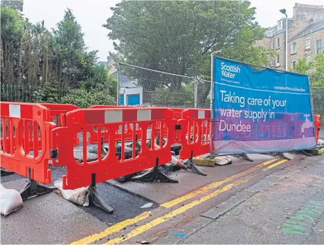  ??  ?? Roadworks started at Eliza Street in September prior to full closure for Scottish Water network upgrades.