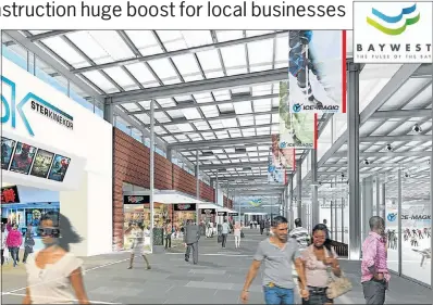  ??  ?? FINALLY READY: An artist’s impression of the interior, above, and exterior, below, of Baywest Mall just outside Port Elizabeth