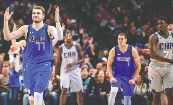  ??  ?? Dallas Mavericks forward Luka Doncic, left, just 20 years of age, figures to be one of the major NBA stars in this new decade.
JEROME MIRON/USA TODAY SPORTS