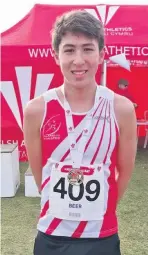  ??  ?? Llanelli AAC’s Adam Beer, the Welsh Cross County champion, is taking part in the 2019 London Mini Marathon.