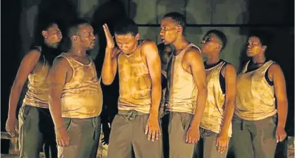  ?? Picture: SUPPLIED ?? SOMETHING TO SAY: Young descendent­s of Sharpevill­e performed on the opening day of the National Arts Festival yesterday in ‘Dikakapa’ which is a searing look at life in South Africa 49 years after the Sharpevill­e massacre
