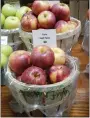  ?? MEDIANEWS GROUP FILE PHOTO ?? Gala apples are on display inside a farmers market. With so many varieties available, you can enjoy an apple every day.