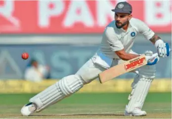  ??  ?? Indian cricket team captain Virat Kohli in action in this file photo.