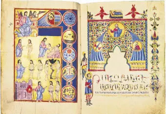  ??  ?? Armenian Bible, early 17th century, manuscript on parchment, 22.4 by 16.5 by 9 centimeter­s, selected from Calouste Gulbenkian Museum, Lisbon, Portugal.