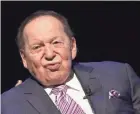  ?? KIN CHEUNG/AP FILE ?? Sheldon Adelson’s attachment to Israel was life-long.