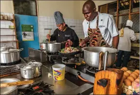  ?? (Courtesy of Marcus Westberg) ?? Chefs take part in the annual Gorilla Highlands Silverchef cooking competitio­n and networking event in Kisoro, Uganda.