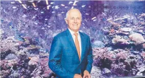  ??  ?? UNDER WATER: Australian Prime Minister Malcolm Turnbull’s $444 million donation to The Barrier Reef Foundation has copped a lot of criticism.