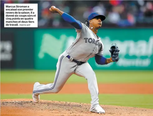  ?? PHOTO AFP ?? Marcus Stroman a encaissé son premier revers de la saison. Il a donné six coups sûrs et cinq points en quatre manches et deux tiers de travail.