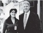  ??  ?? ME TOO: Monica Lewinsky (right) shares the tale of her dalliance with former President Bill Clinton (left) and “the dress” (above) in the new documentar­y series “The Clinton Affair.”