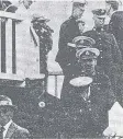  ??  ?? Royal Navy sailors at the Ceres Lookout in 1924.