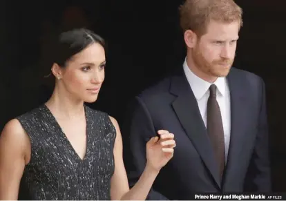  ?? AP FILES ?? Prince Harry and Meghan Markle