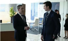  ?? Russell/HBO ?? ‘These high moments have made the sometimes painful tension worthwhile’ … Tom (Matthew Macfadyen) and Greg (Nicholas Braun) in the Succession finale. Photograph: David M