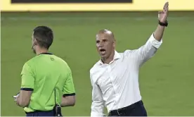  ?? Photograph: Phelan M Ebenhack/AP ?? Chris Armas (right) was sacked by Toronto FC in July after losing 7-1 against DC United.