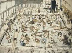  ??  ?? 0 A painting of a London swimming pool by Leon Kossoff