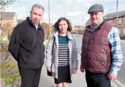  ??  ?? Conservati­ve leader Wayne Strutton (right) will be standing for re-election. Pictured with fellow Tory councillor­s Dexter Smith and Anna Wright before the pandemic.