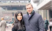  ??  ?? Matthew Hedges with wife Daniela Tejada, who is pinning hopes for his release on a plea for clemency. Right, the court building in Dubai