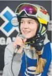  ?? Brent Lewis, The Denver Post ?? Kelly Sildaru, 13, of Estonia talks to the media in Aspen after winning a gold medal Friday in ski slopestyle.