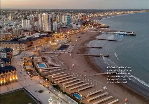  ??  ?? VACACIONES. Como todos los años, Mar del Plata volverá a ser el destino más elegido por los argentinos para la temporada estival.