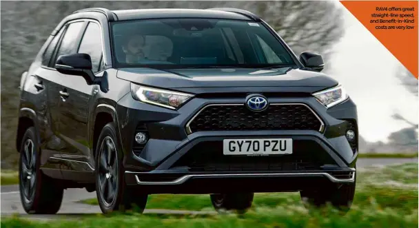  ??  ?? RAV4 offers great straight-line speed, and Benefit-in-Kind costs are very low