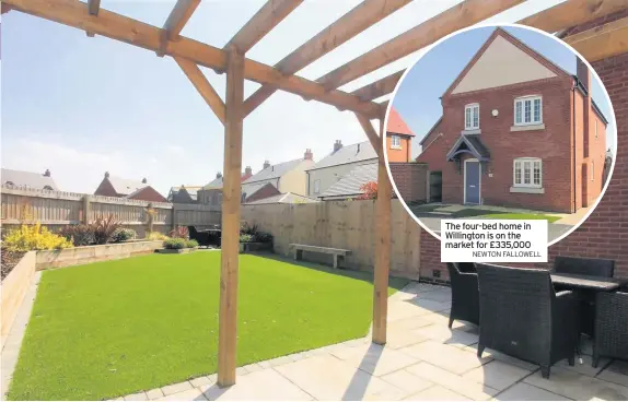  ?? NEWTON FALLOWELL ?? The four-bed home in Willington is on the market for £335,000