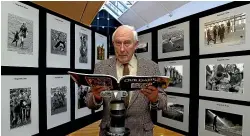  ??  ?? Galloway in 2001 at a photograph­ic exhibition marking 140 years of Otago rugby.