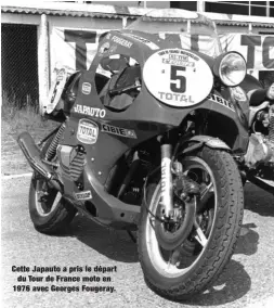  ??  ?? Cette Japauto a pris le départ du Tour de France moto en 1976 avec Georges Fougeray.