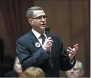  ?? THE ASSOCIATED PRESS ?? Washington state Rep. Matt Shea, R-Spokane Valley, faces calls to resign after being accused of “domestic terrorism.”