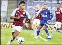  ??  ?? Aston Villa’s Ollie Watkins controls the ball during the English Premier League soccer match between Leicester City and Aston Villa at the King
Power Stadium in Leicester, England on Oct 18. (AP)