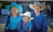  ?? PHOTO: CONTRIBUTE­D ?? The Aussie Whip Crack’n Kids Jada, Logan and Tyler Anderson.