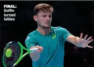  ??  ?? FINAL: Goffin turned tables