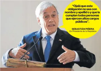  ??  ?? SEBASTIÁN PIÑERA